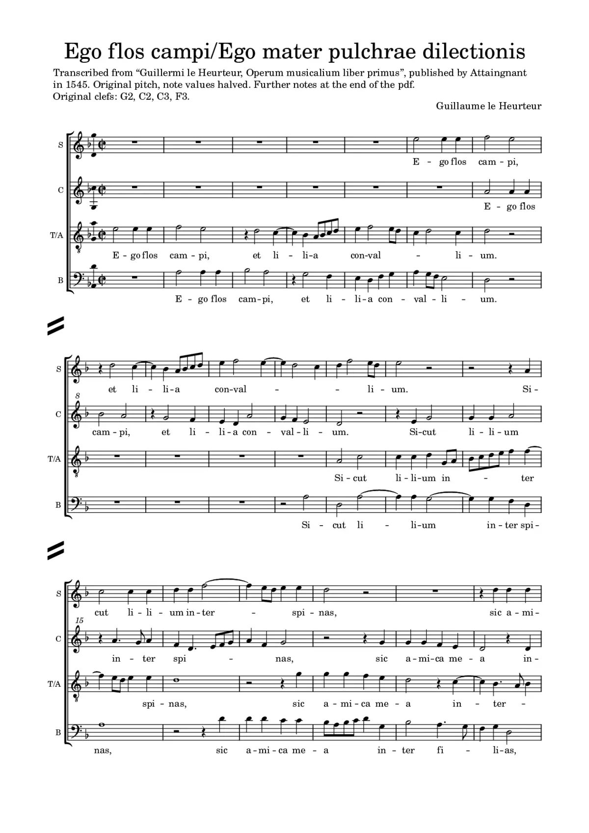 Ego flos campi - Ego mater pulchrae dilectionis - Page 1