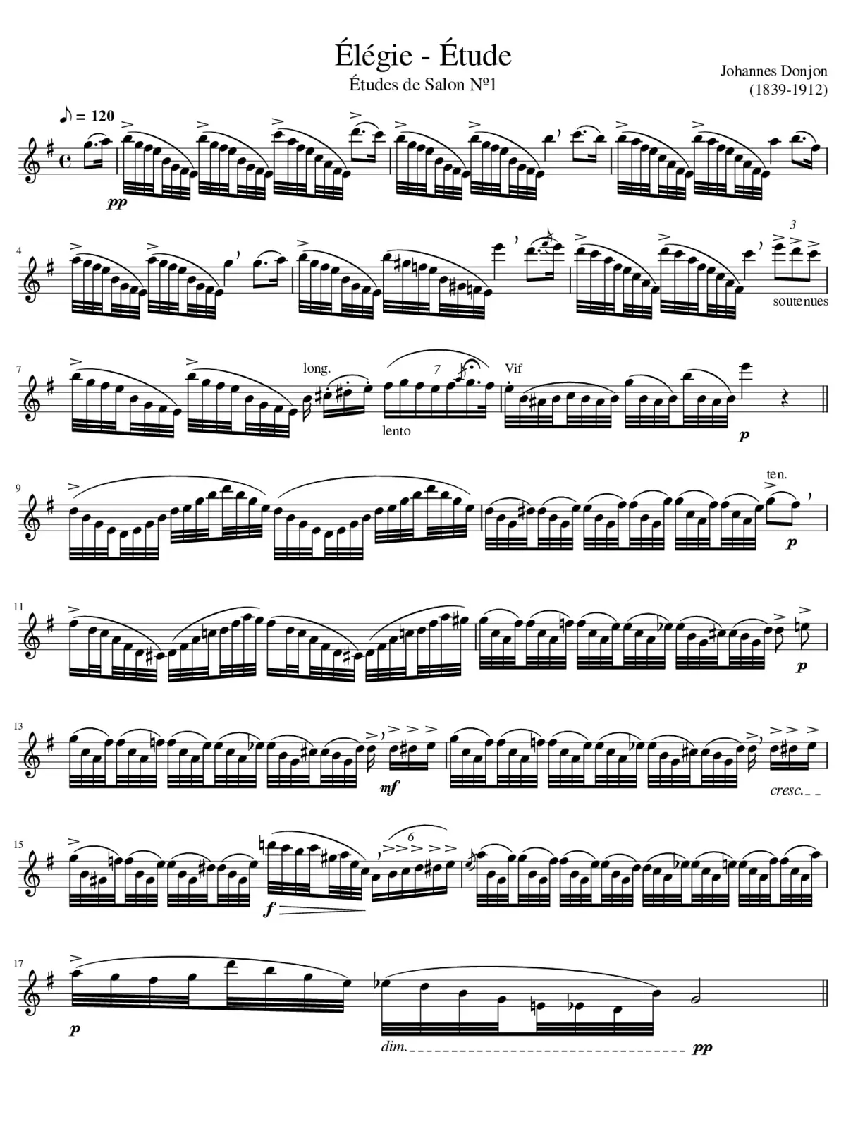 Elegie Etude - Page 1