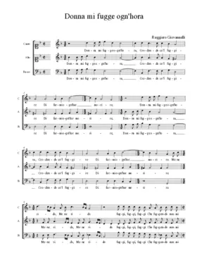 Donna mi fugge ogn'hora