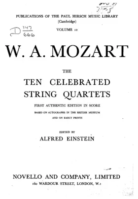 Celebrated String Quartets