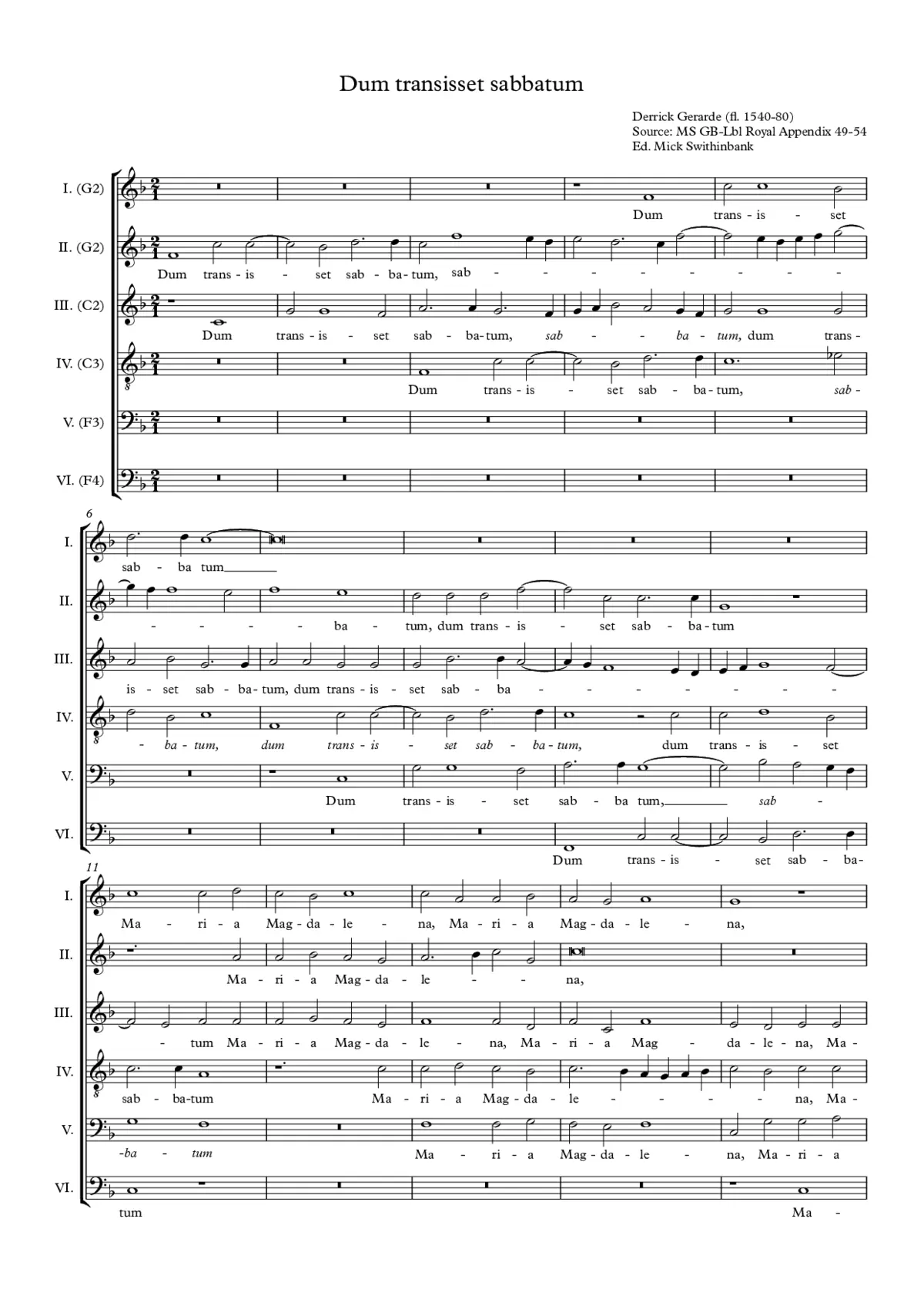 Dum transisset sabbatum - Page 1