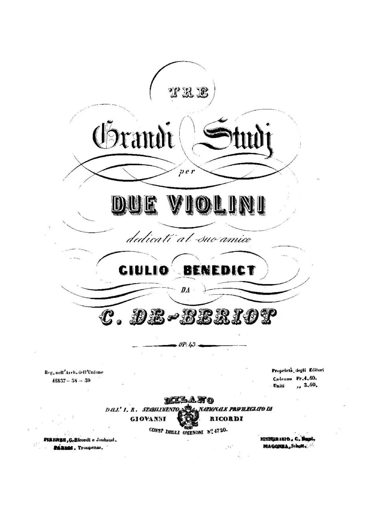 3 Grand Studies for 2 Violins - Page 1