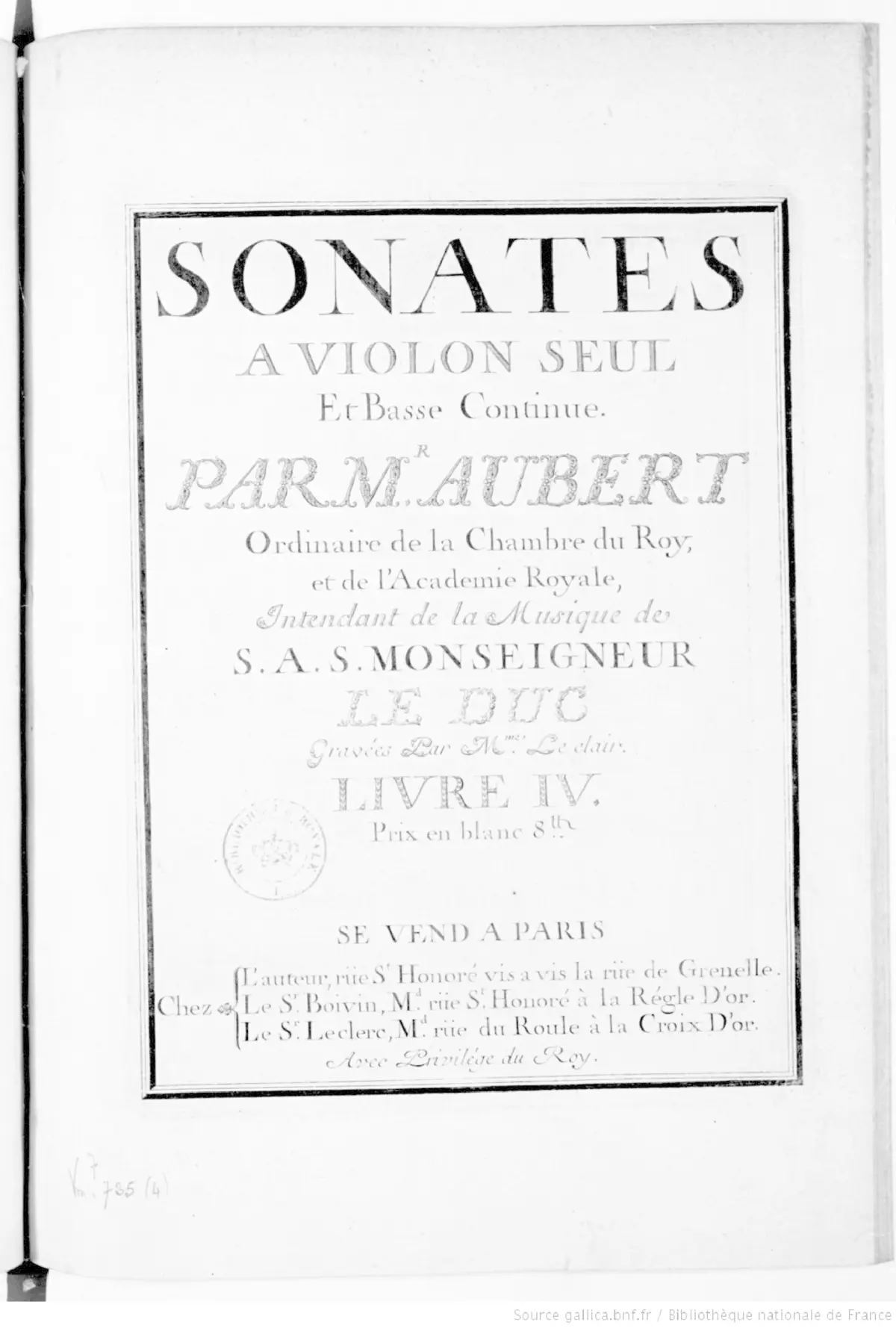 10 Violin Sonatas, Book 4 - Page 1