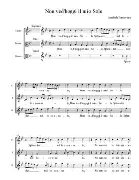 Non ved'hoggi il mio Sole