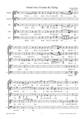 Sweet love, O cease thy flying