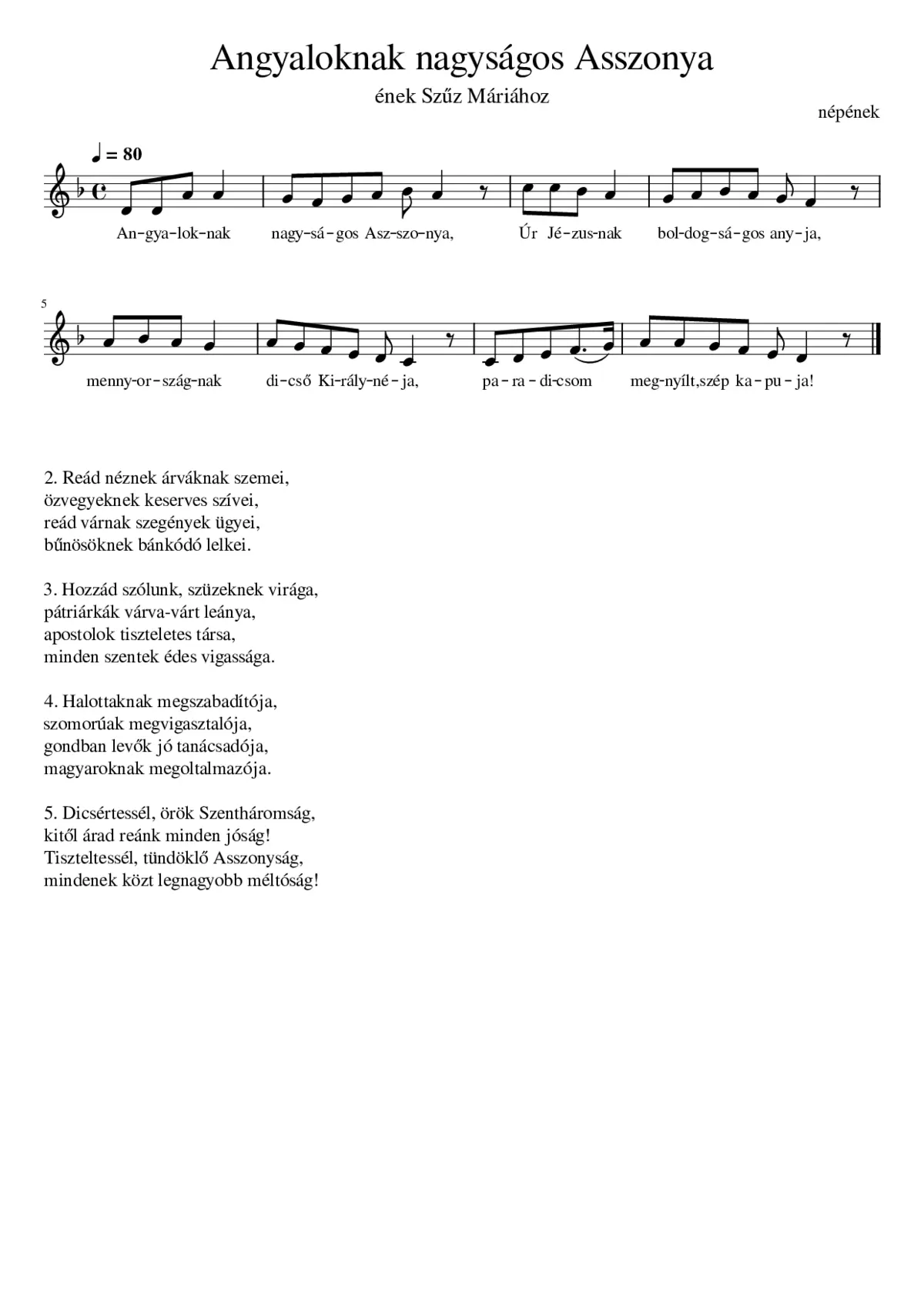 Angyaloknak nagyságos Asszonya - Page 1