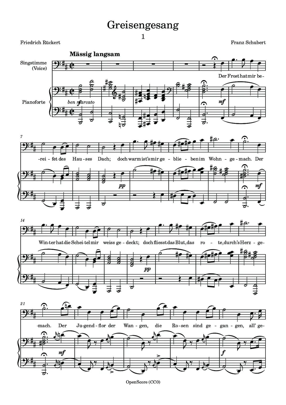 Greisengesang, D.778 - Page 1