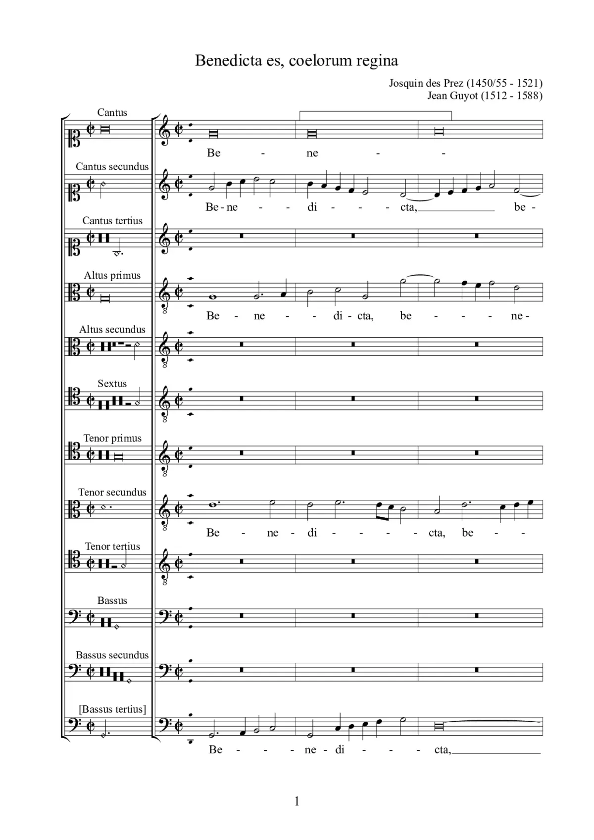 Benedicta es caelorum regina a 12 - Page 1