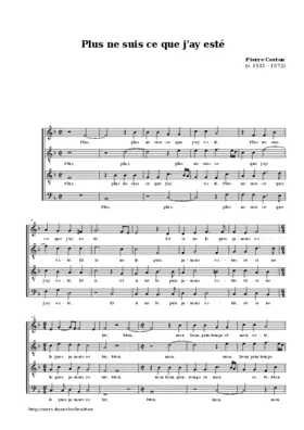 Plus ne suis ce que j'ay esté