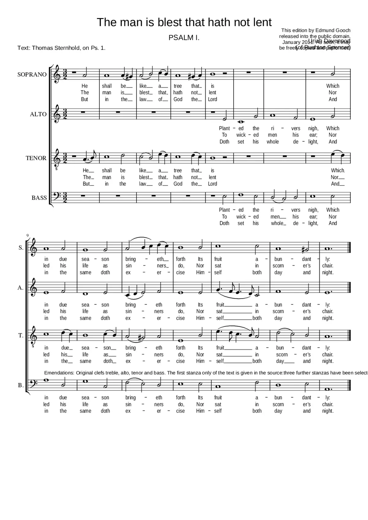 The man is blest that hath not lent - Page 1