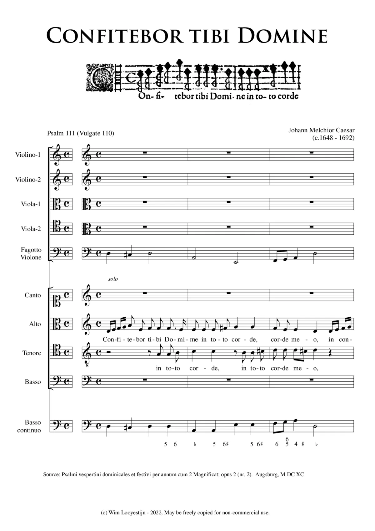 Confitebor - Page 1