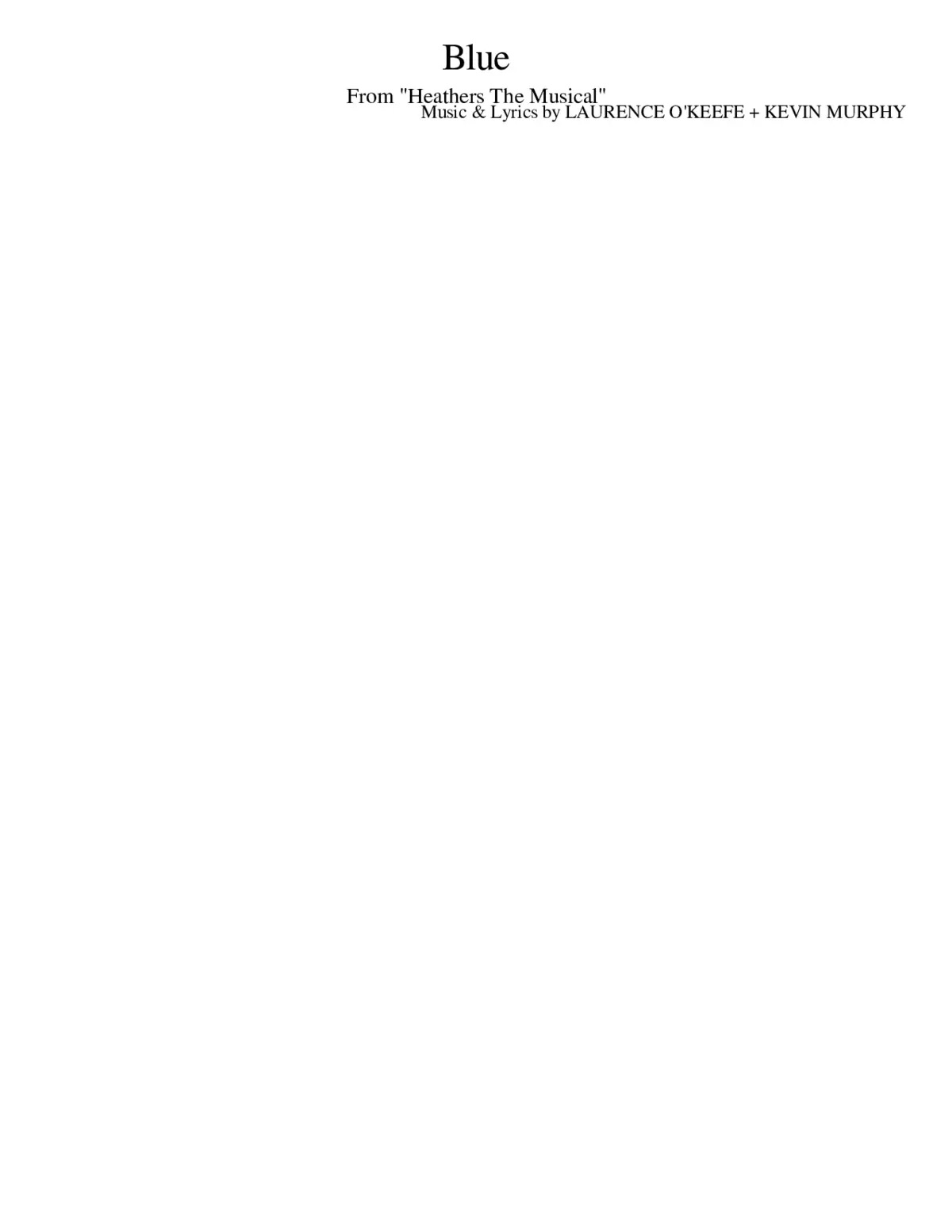 heathers the musical - blue - Page 1