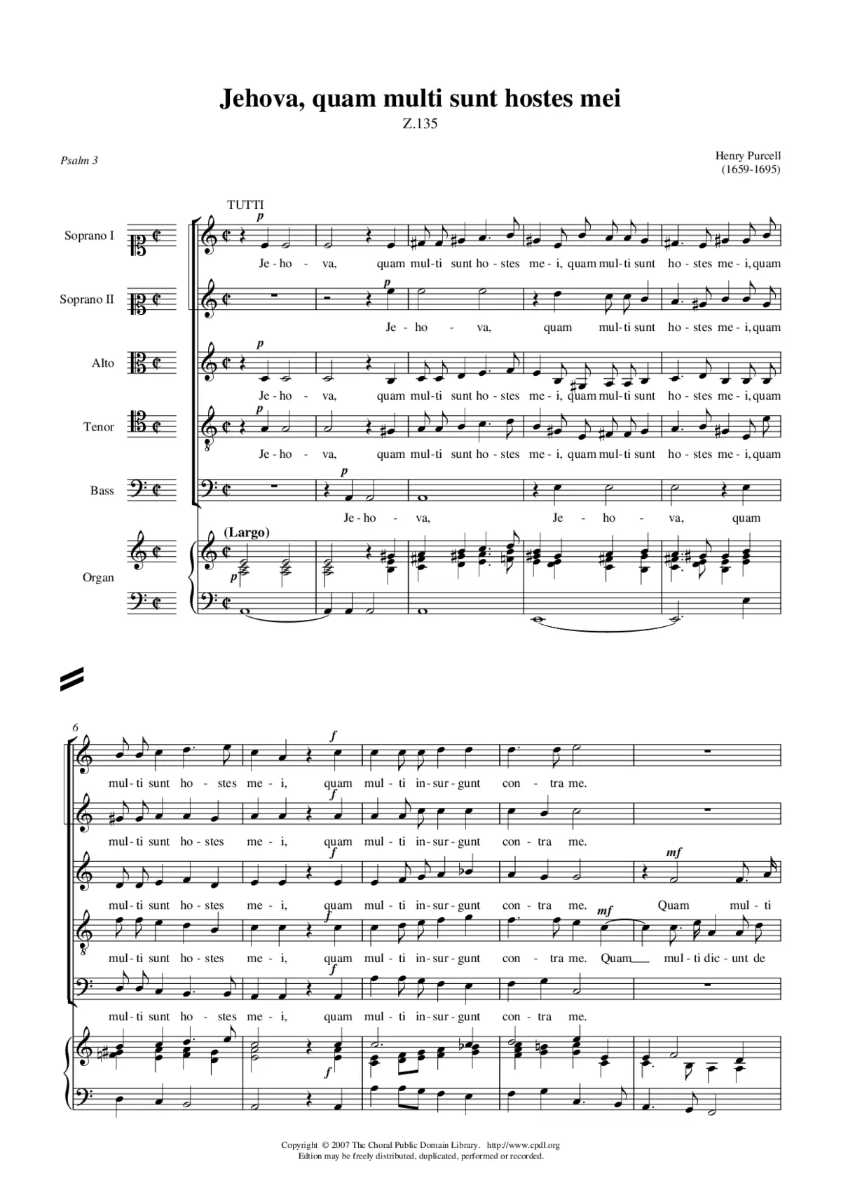 Jehova, quam multi - Page 1