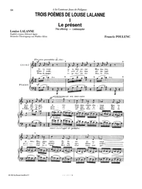 Trois Poèmes de Louise Lalanne