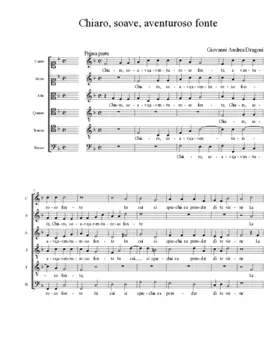 Chiaro, soave, aventuroso fonte