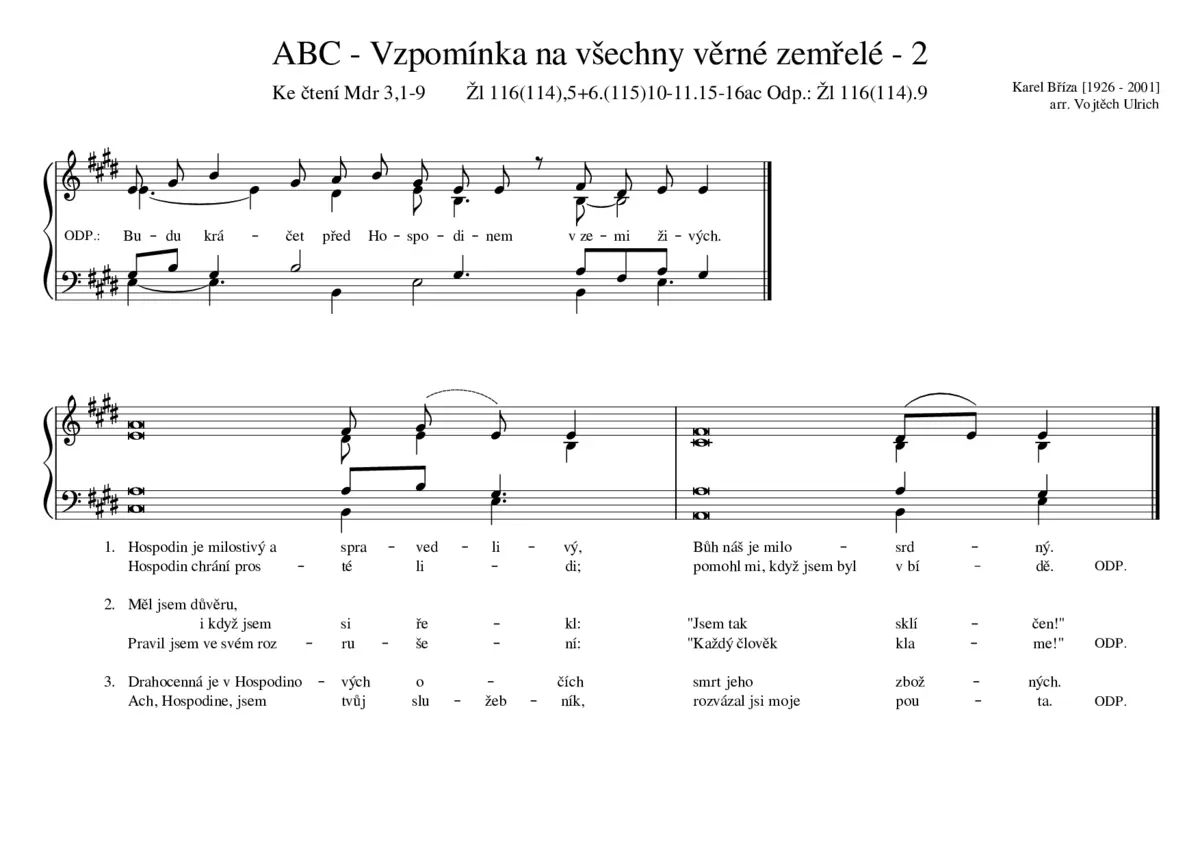 ABC - Vzpomínka na všechny věrné zemřelé - 2 - Page 1