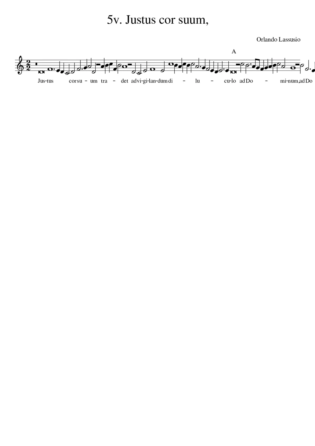 5v. Justus cor suum - Page 1