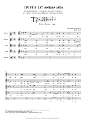 Tristis est anima mea