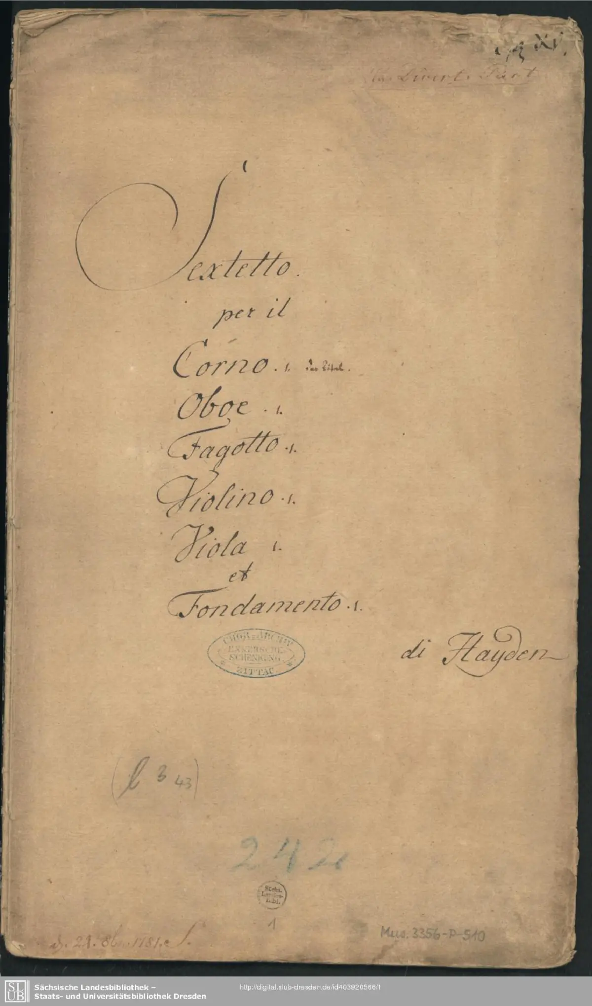Sextet in E-flat major - Page 1