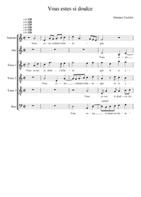 Vous estes si doulce