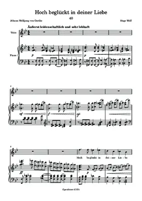Hoch beglückt in deiner Liebe
