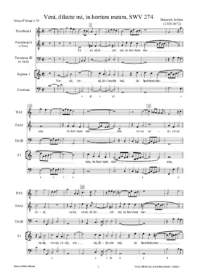 Veni, dilecte mi, in hortum meum, SWV 274