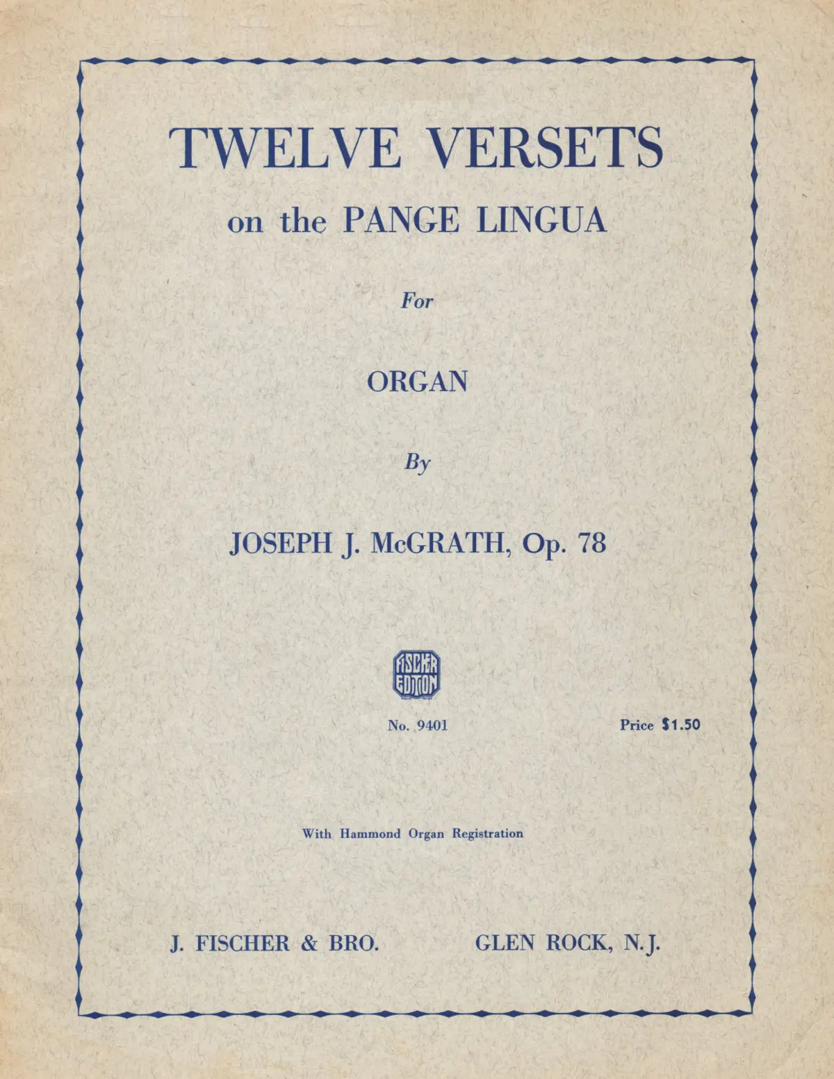 12 Versets on the Pange lingua - Page 1