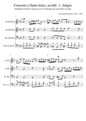 Concerto a Flauto Dolce au Luth