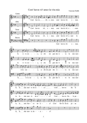 Com' havra vit' amor la vita mia