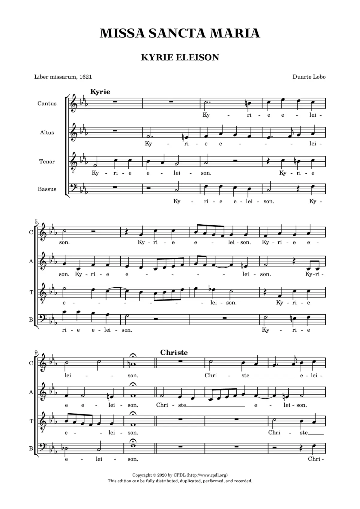 Missa Sancta Maria - Page 1