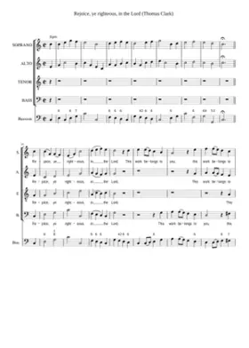 Rejoice ye righteous in the Lord