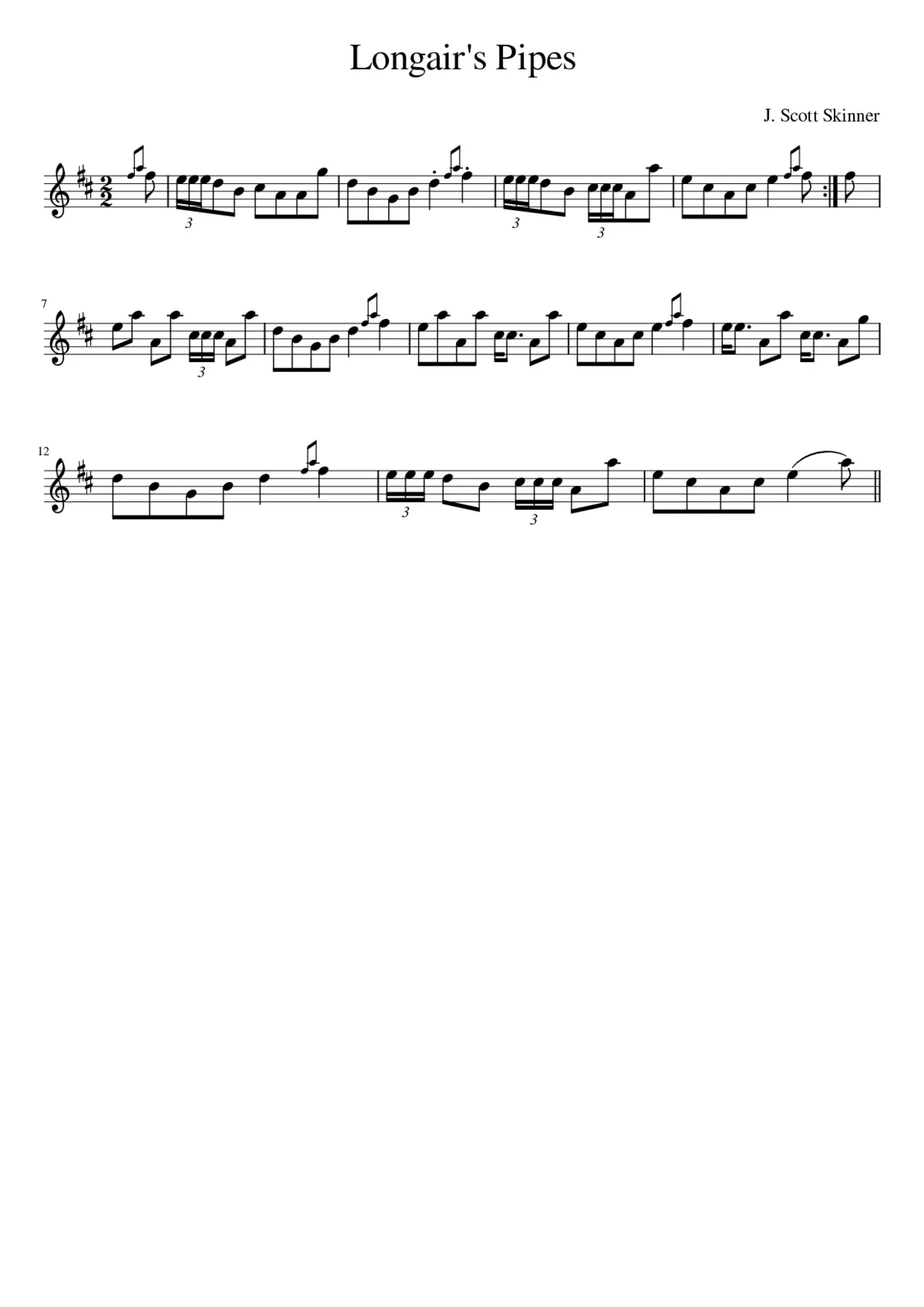 Longair's Pipes - Page 1