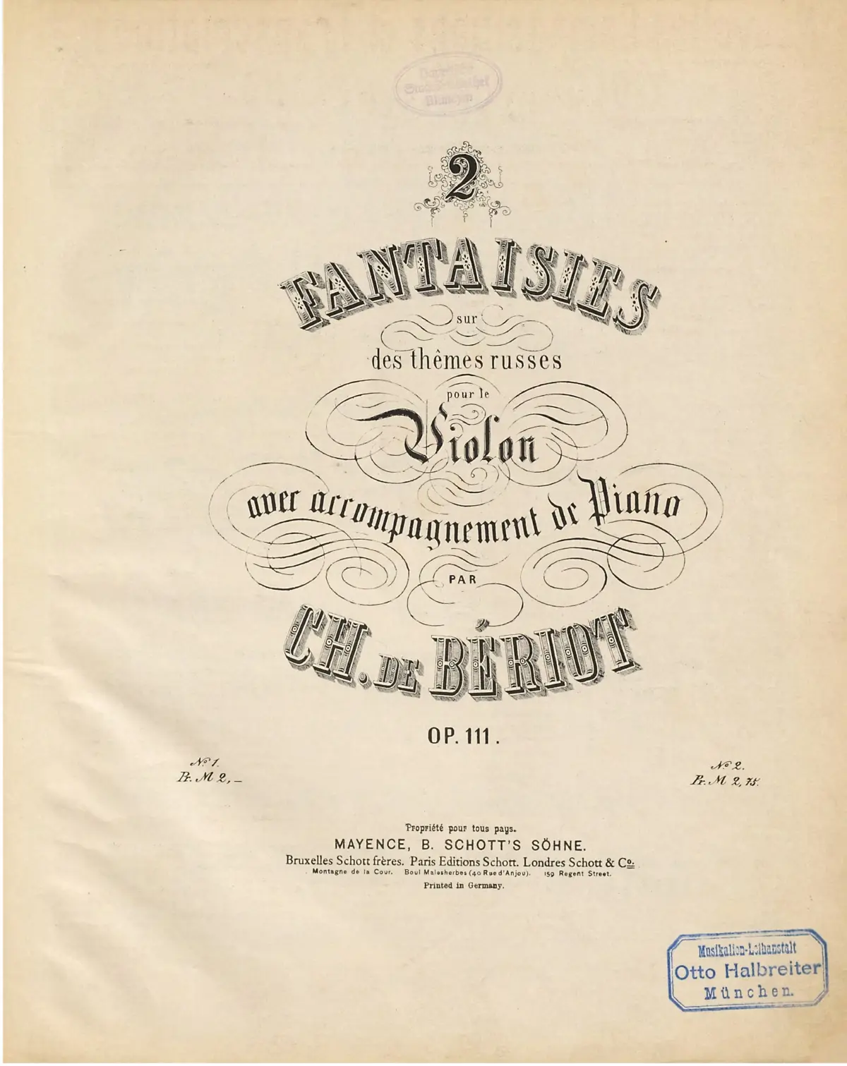 2 Fantaisies sur des thèmes russes - Page 1