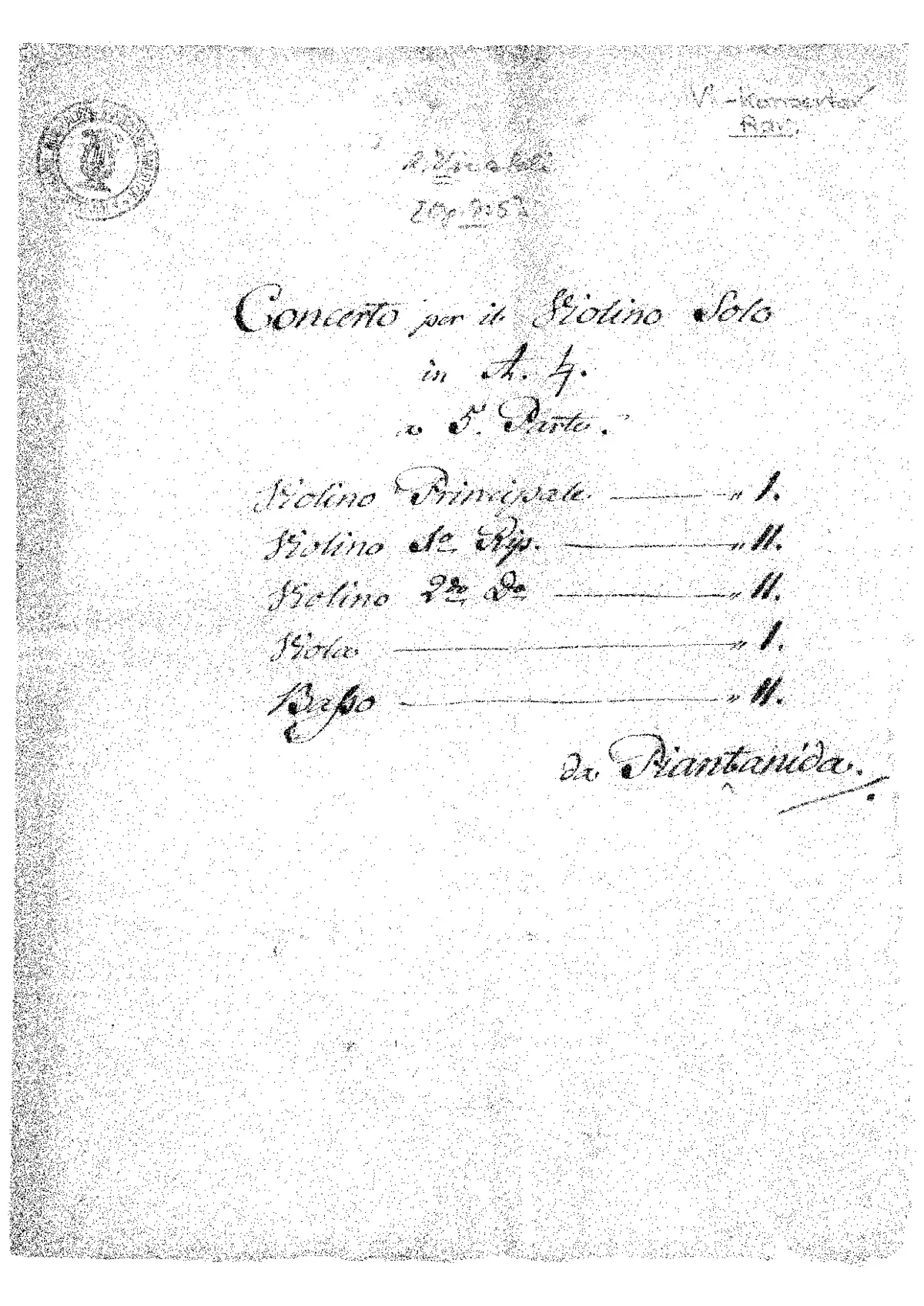 Violin Concerto in A minor - Page 1