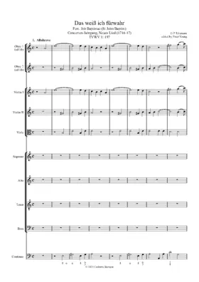 Das weiß ich fürwahr, TWV 1:197