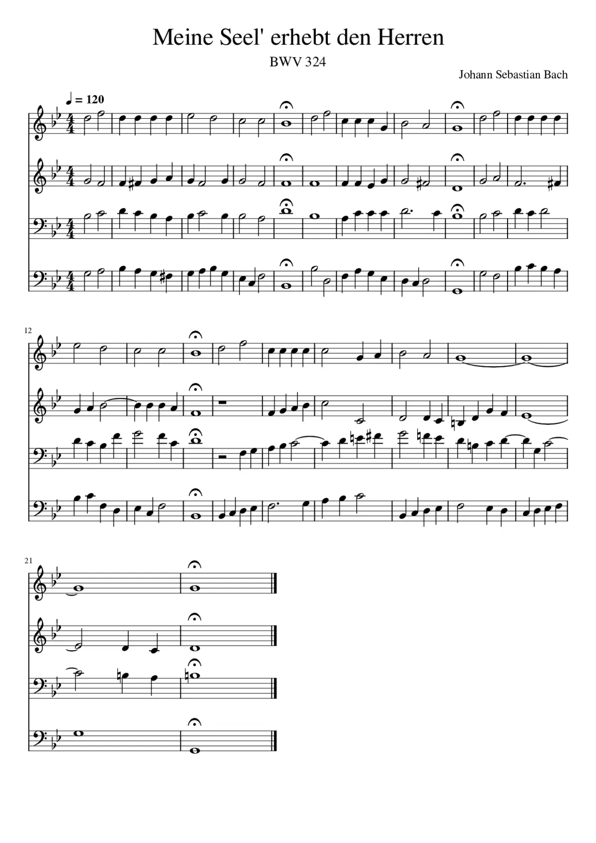 Meine Seel' erhebt den Herren - Page 1