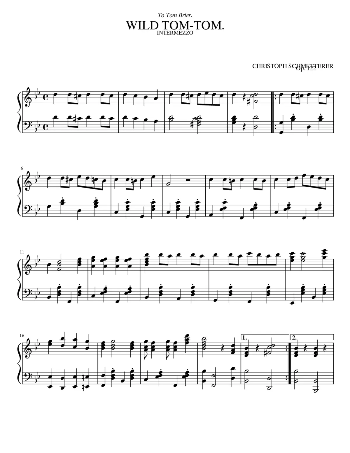 Tom Brier Improvisation - Page 1