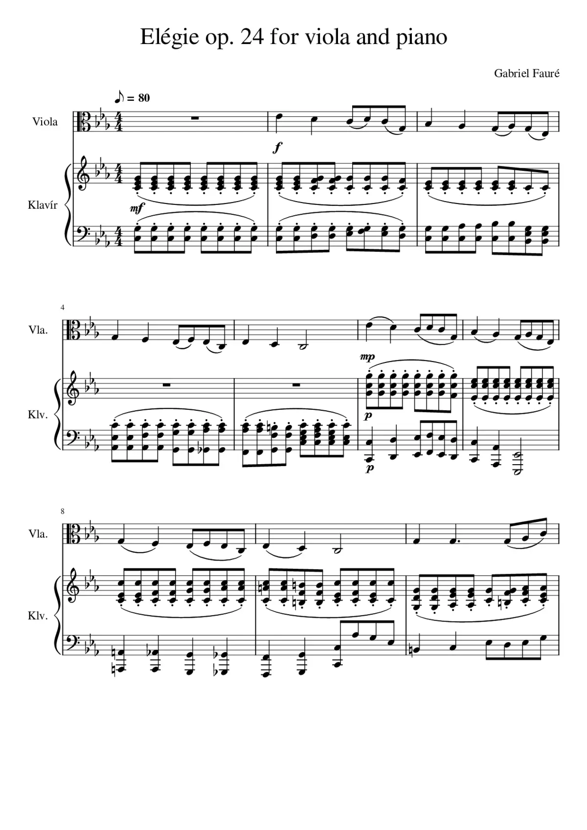 Elegy Op.24 - Page 1