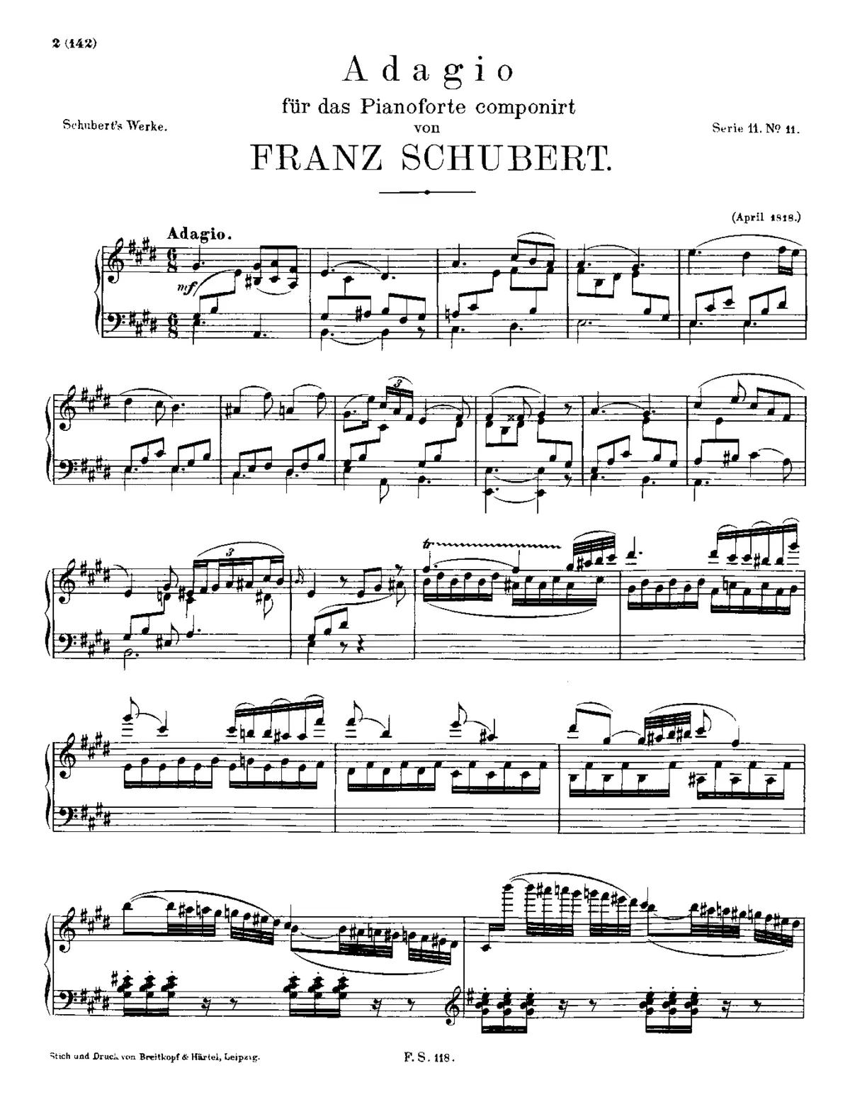 Adagio in E major - Page 1