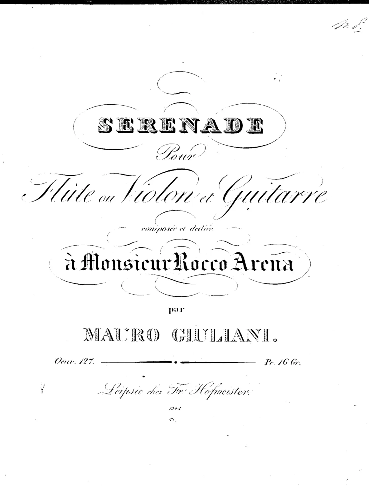Serenade for Flute (or Violin) and Guitar, Op.127 - Page 1