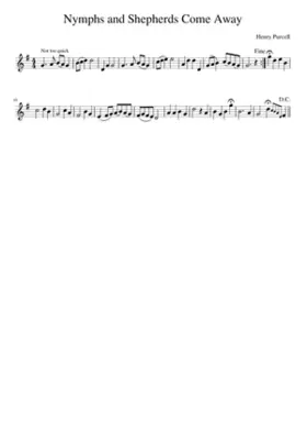 Nymphs and Shepherds Come Away