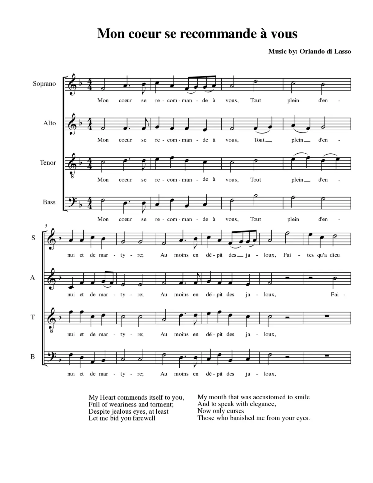 Mon cœur se recommande à vous - Page 1