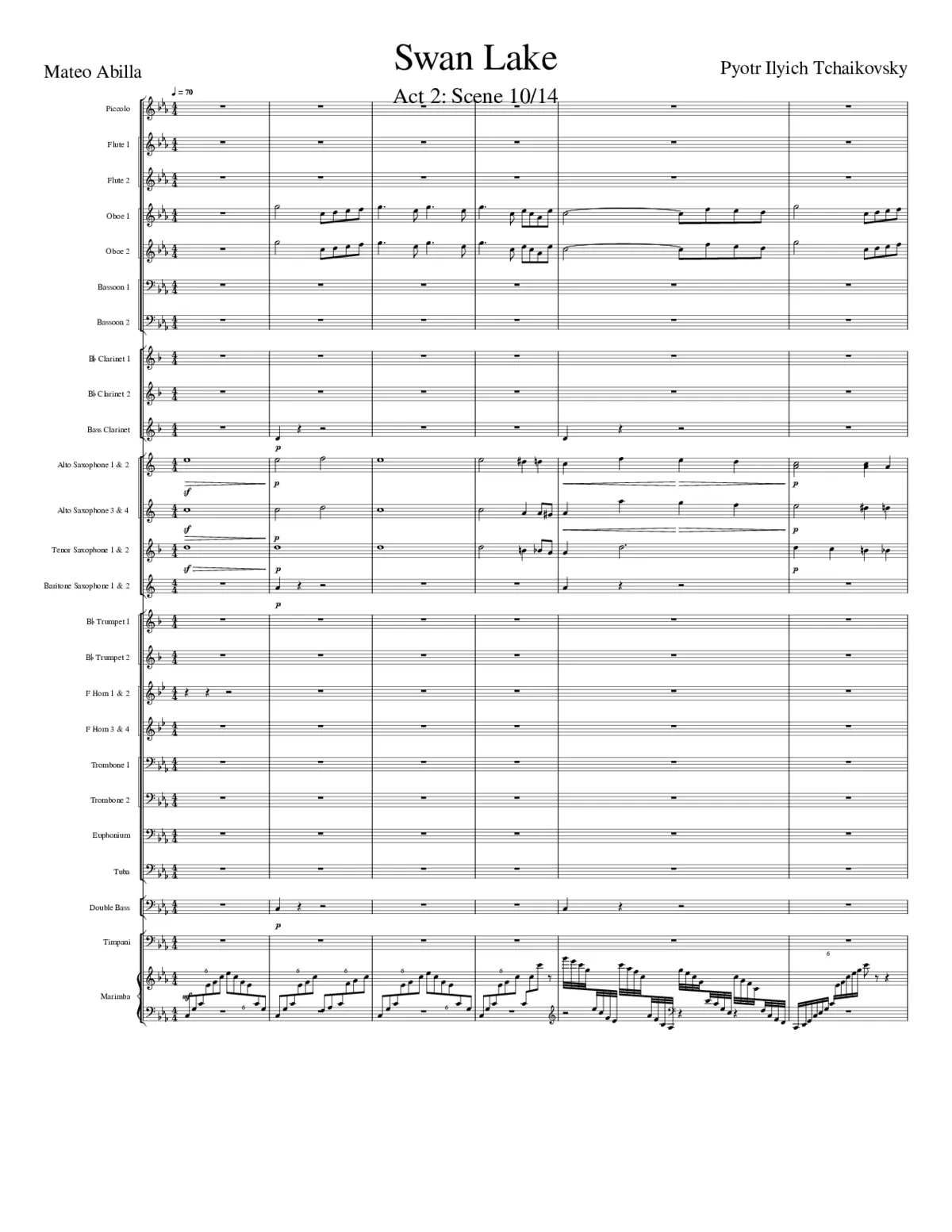 Swan Lake (ballet) Op.20 - Page 1