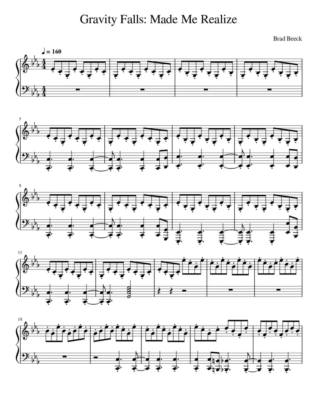 Gravity Falls Theme - Page 1