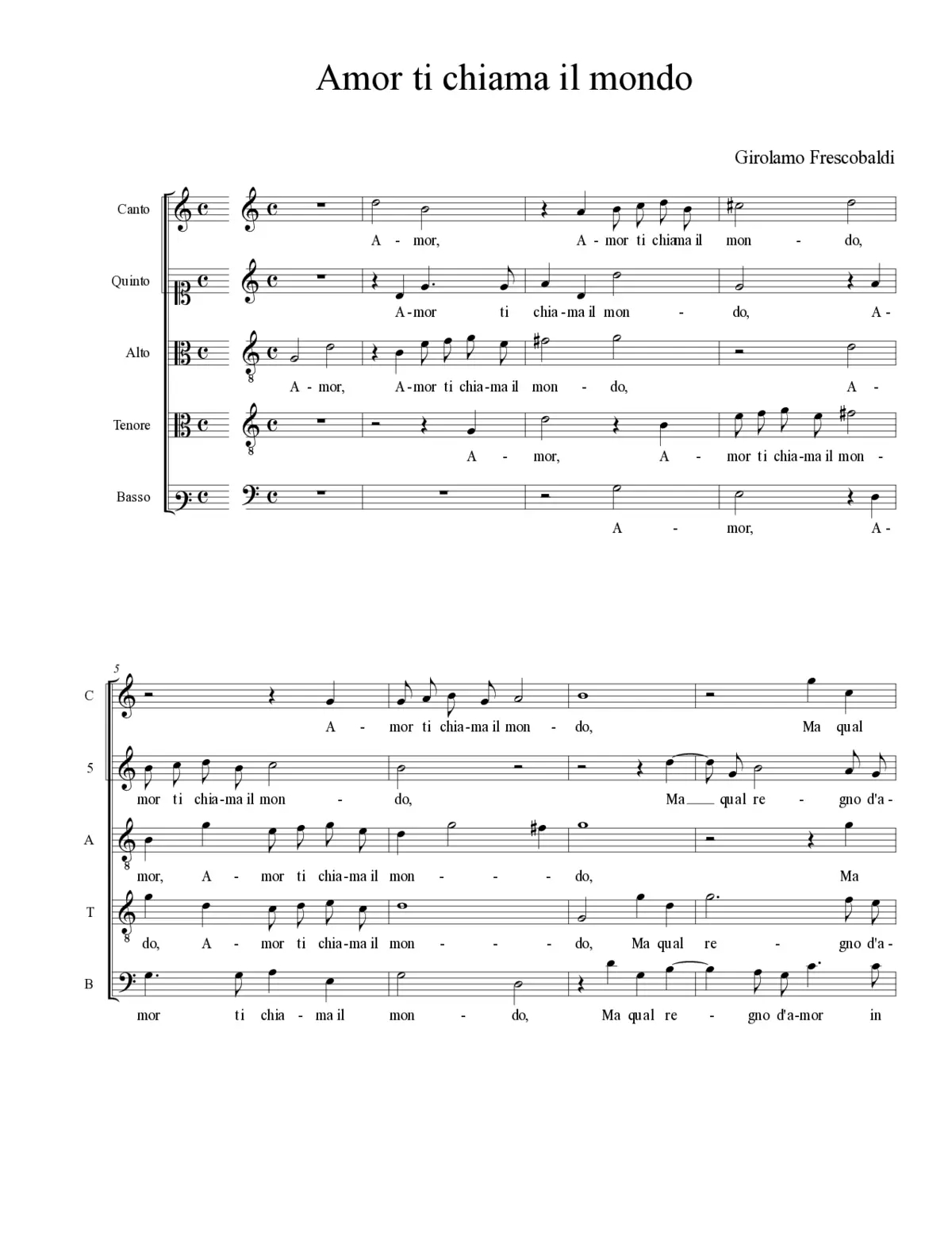 Amor ti chiama il mondo - Page 1