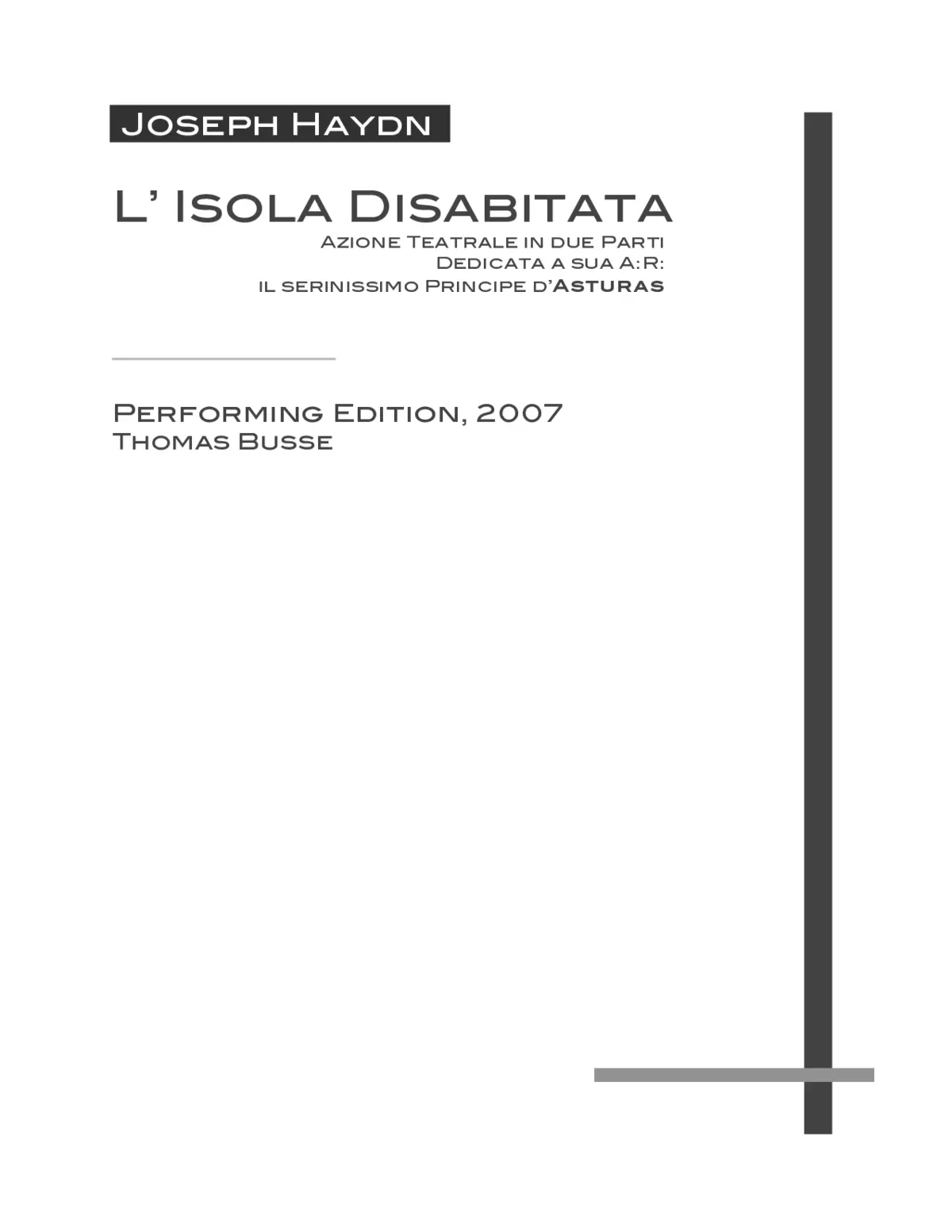 L'Isola disabitata - Page 1
