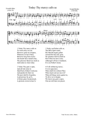 Today Thy mercy calls us