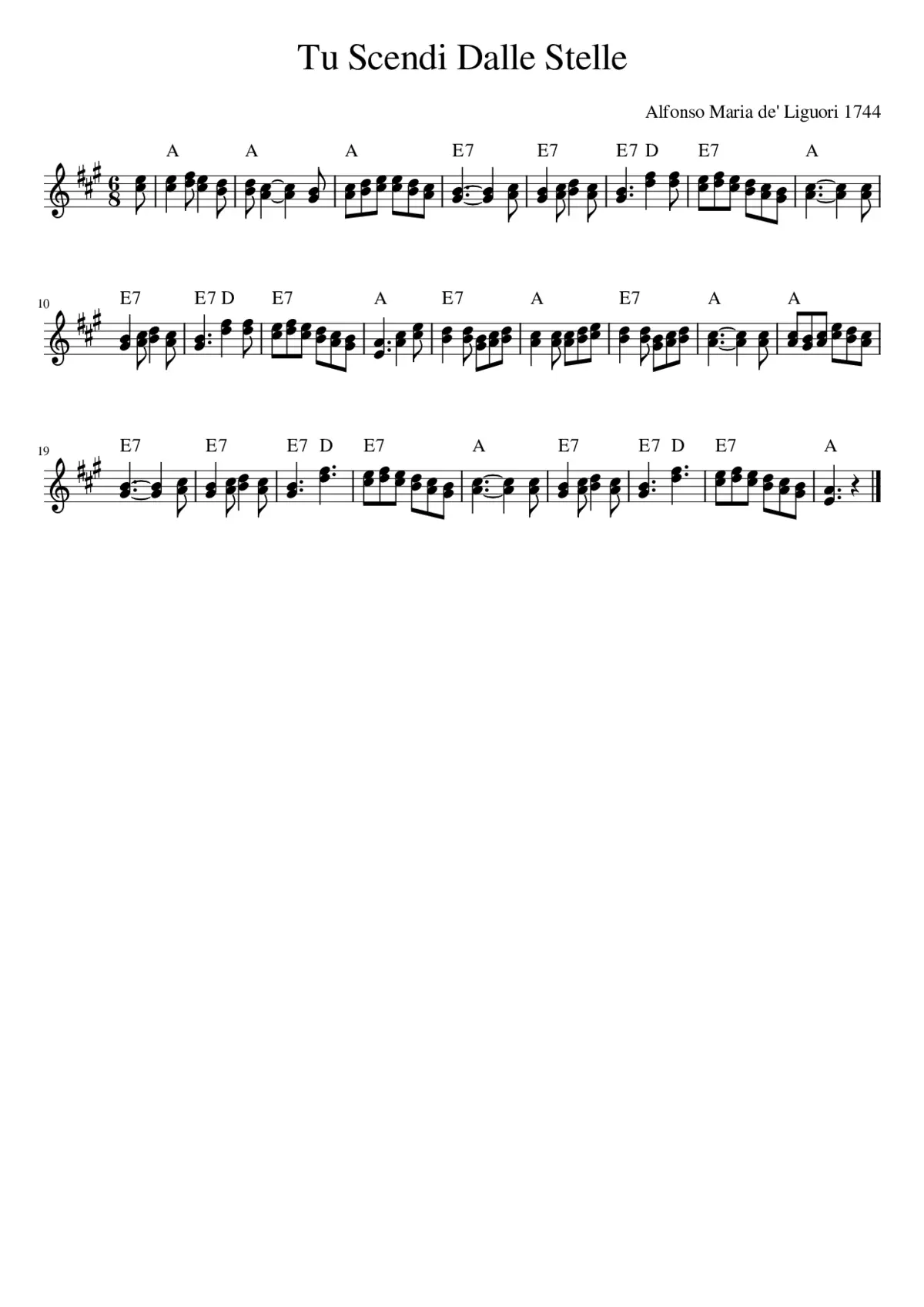 tu scendi dalle stelle - Page 1