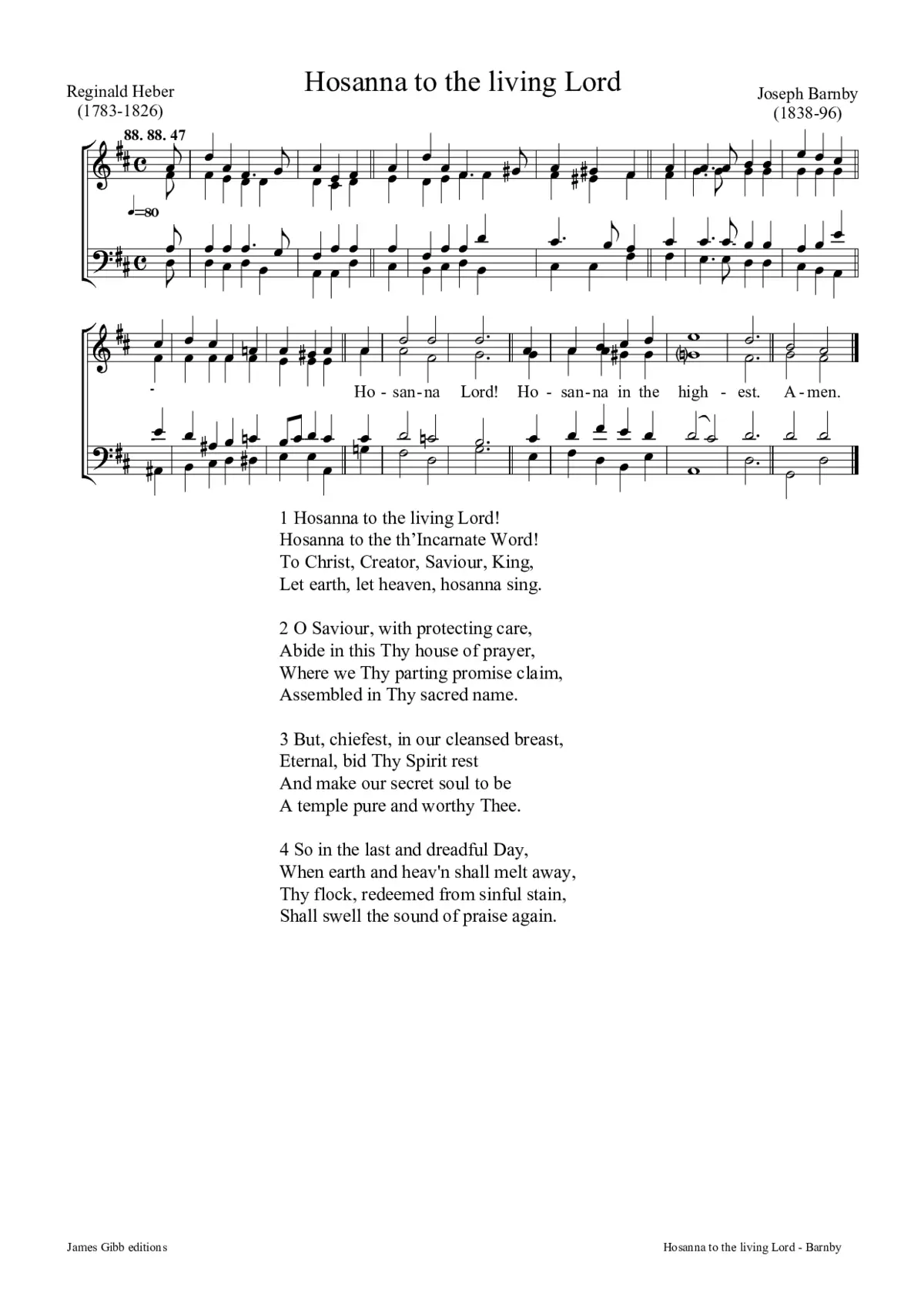 Hosanna to the living Lord - Page 1