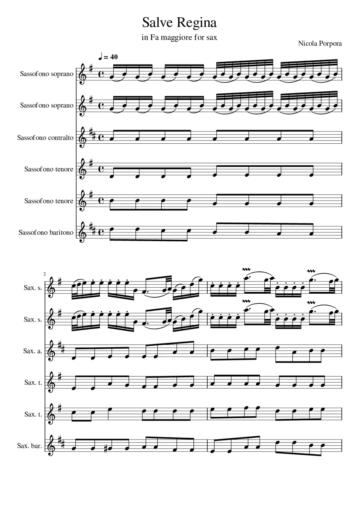 Salve regina in F major - Page 1